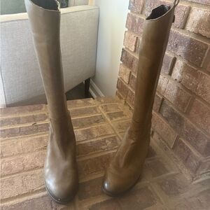 Frye Women's Tall Brown Leather Riding Boots